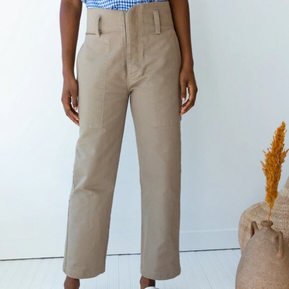 Caron Callahan Timothy Pant Size 0 in Khaki - Picture 1 of 4